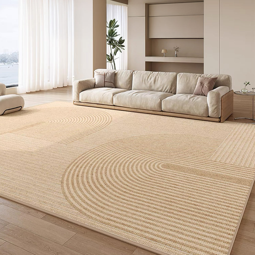 Easy Clean Rug Zen Circle Pattern Spillproof Pet-Friendly Minimalist L ??? Slashop.Inc