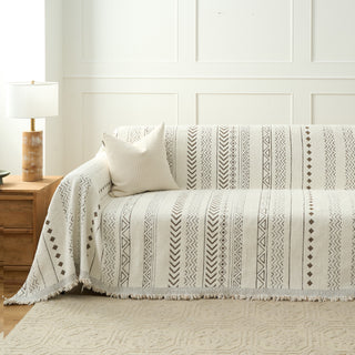 Tribal-Inspired Geometric Sofa Cover