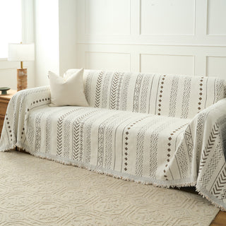 Tribal-Inspired Geometric Sofa Cover
