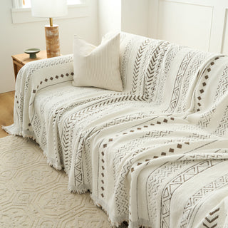 Tribal-Inspired Geometric Sofa Cover