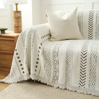 Tribal-Inspired Geometric Sofa Cover