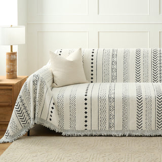 Tribal-Inspired Geometric Sofa Cover