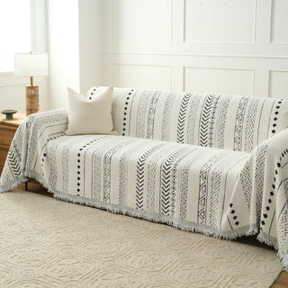 Tribal-Inspired Geometric Sofa Cover