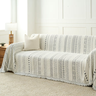 Tribal-Inspired Geometric Sofa Cover