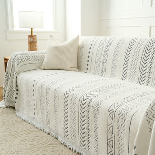 Tribal-Inspired Geometric Sofa Cover