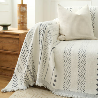 Tribal-Inspired Geometric Sofa Cover