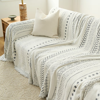 Tribal-Inspired Geometric Sofa Cover