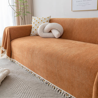 Pet Friendly Herringbone Tassel Luxe Sofa/Couch Cover