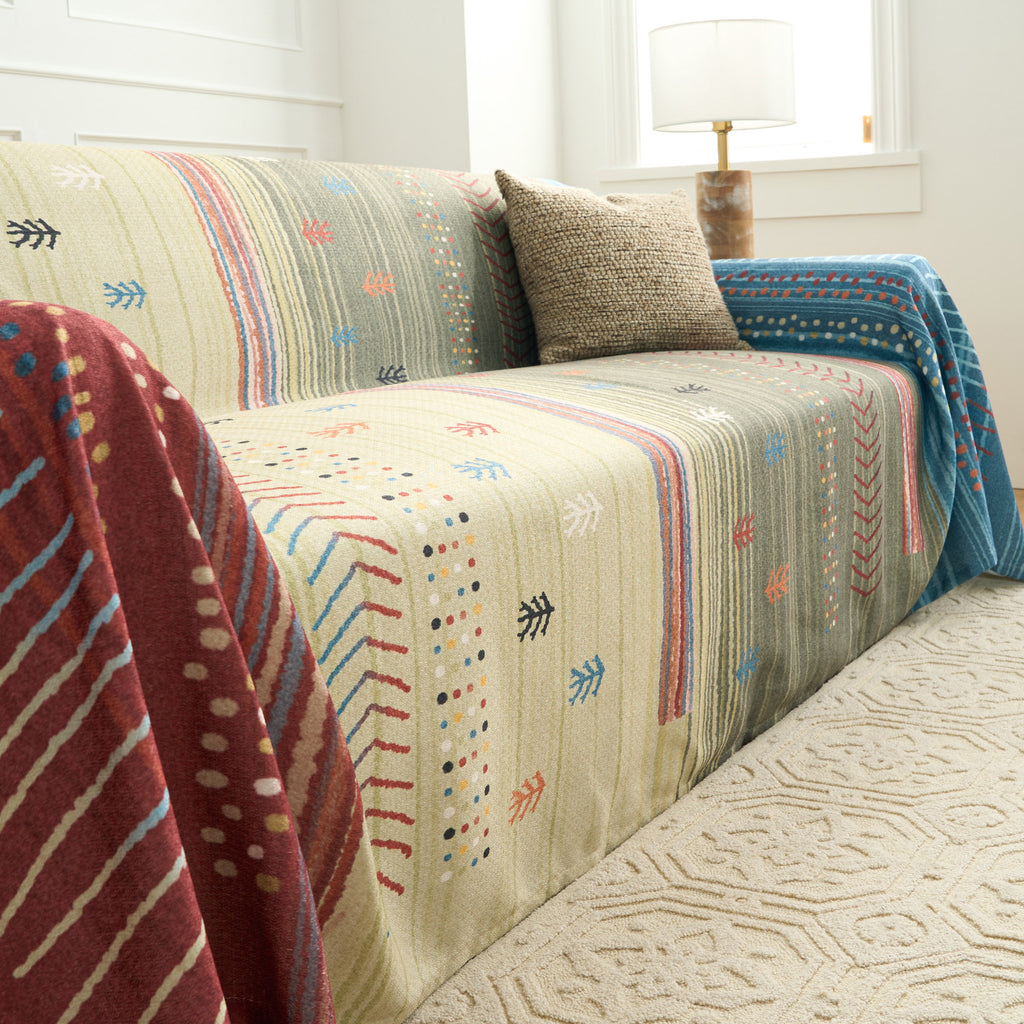 Earth Tone Stripe Sofa/Couch Cover – Slashop.Inc