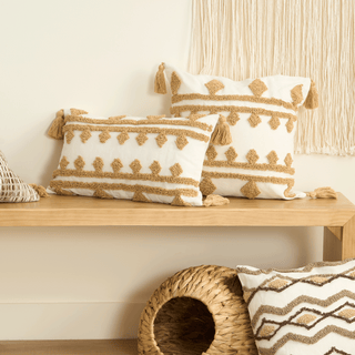 Boho Tassels Lumbar Cushion Cover