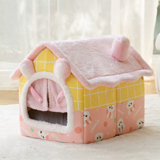 House Design Semi-Enclosed Cat Bed