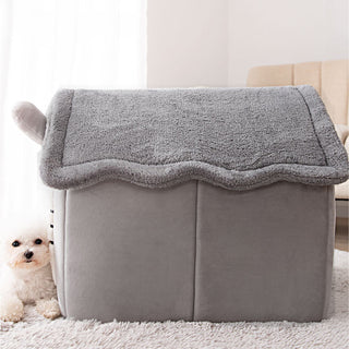 House Design Semi-Enclosed Cat Bed