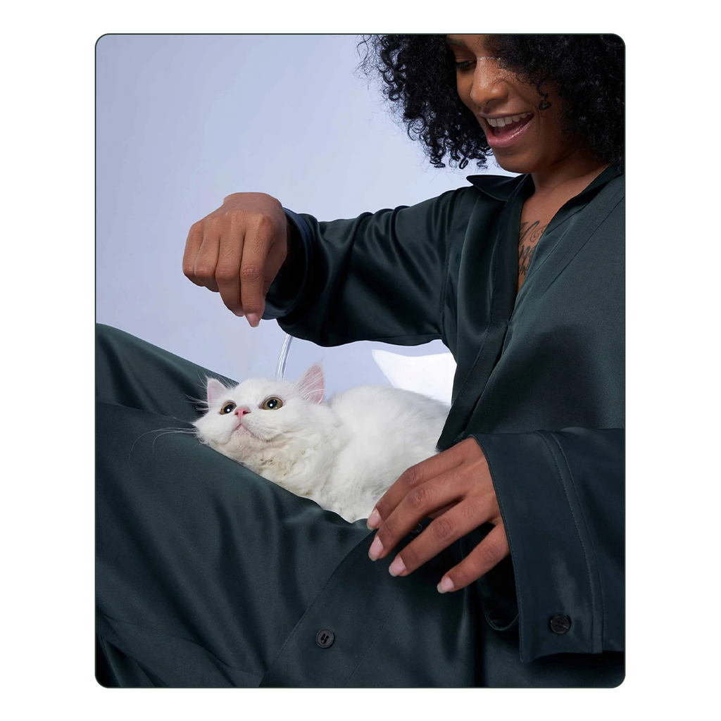 Pet hair repellent eucalyptus crisp tech long sleeve shirt sleepwear o –  Slashop.Inc