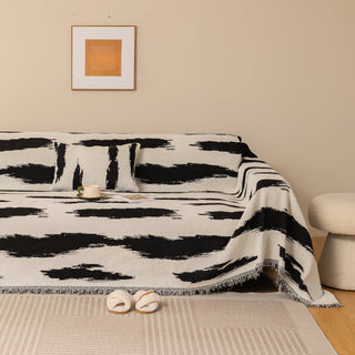 Striped Serenity Harmony Monochrome Chic Sofa / Couch Cover - Final Sale