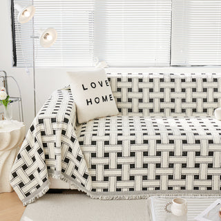 Cozy Winter Crosshatch Style Sofa/Couch Cover