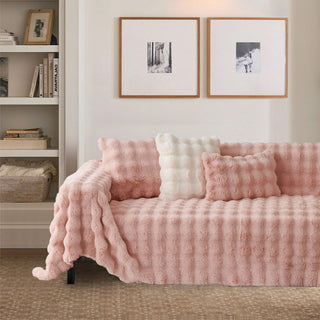 Luxe Ripple Faux Fur Sofa/Couch Cover