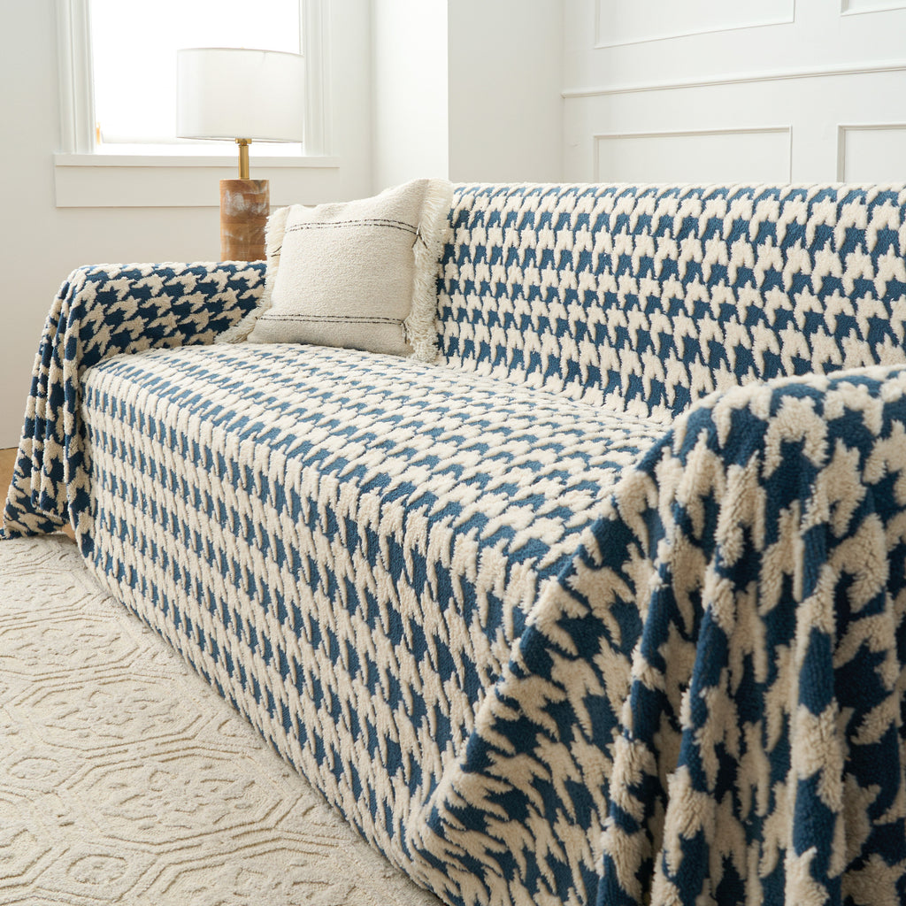Cozy Houndstooth Sofa Cover – Slashop.Inc