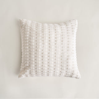 Warm Faux Fur Pillow Cover Set – Striped