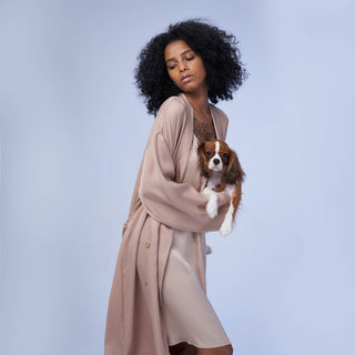 FURRFREE Pet hair repellent eucalyptus silky soft cami slip dress for dog/cat parents - Limited Time Offer