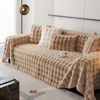 Luxe Ripple Faux Fur Sofa/Couch Cover