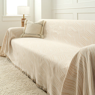 Rippled Elegance Sofa Cover