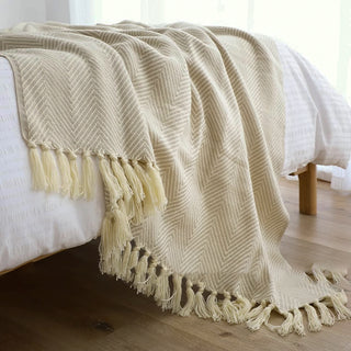 Herringbone Knit Throw Blanket
