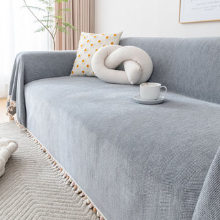 Pet Friendly Herringbone Tassel Luxe Sofa/Couch Cover