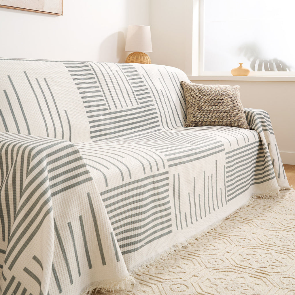 Modern Geometric Multi-Color Sofa Cover Stylish Durable and Soft Prote ...