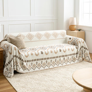 Geometric Boho Sofa Cover - Final Sale