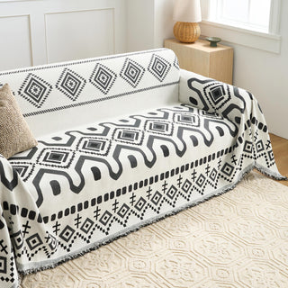 Geometric Boho Sofa Cover - Final Sale