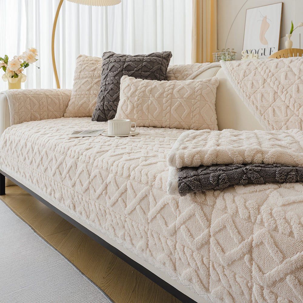 Retro Weave Plush Nonslip Sofa/Couch Cover – Slashop.Inc