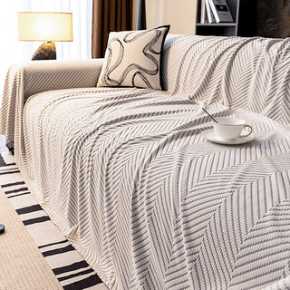 Elegant Washable Herringbone Chenille Sofa Cover