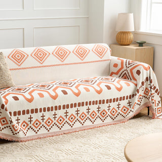 Geometric Boho Sofa Cover - Final Sale