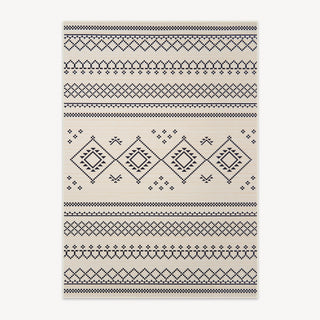 Easy Clean Rug Boho Geometric Patterned Spillproof Boho Bedroom Area Rug