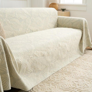 Neutral Leaves Sofa Cover