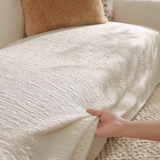 Air Layer Fabric Sofa Cover for a Fresh Lightweight Touch and Elegant Textured Design