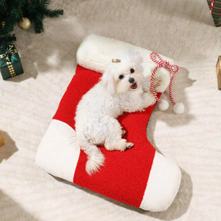 Christmas Bow Wreath Cozy Decor Support Pillow Dog & Cat Bed