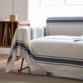 Coastal Striped Sofa Cover