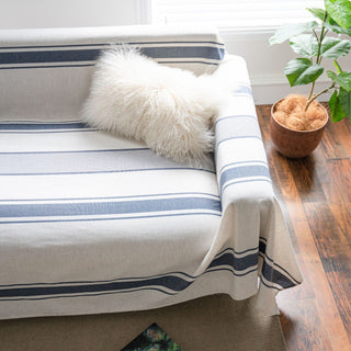 Coastal Striped Sofa Cover