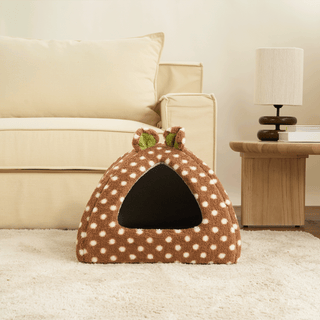 Cocoa Delight Polka Dot Pet Cave