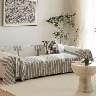 Cooling Scallop Stripes Sofa / Couch Cover - Final Sale