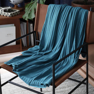 Cozy Ribbed Texture Throw Blanket