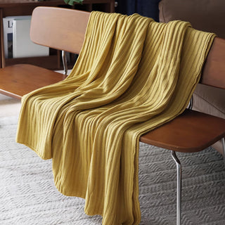 Cozy Ribbed Texture Throw Blanket