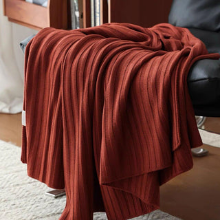 Cozy Ribbed Texture Throw Blanket