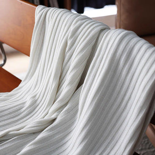 Cozy Ribbed Texture Throw Blanket