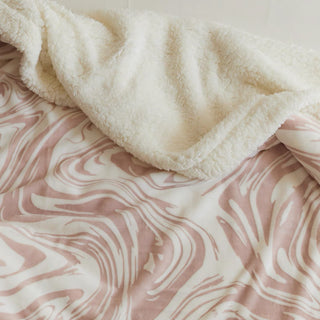 Cozy Swirl Fleece Throw Blanket