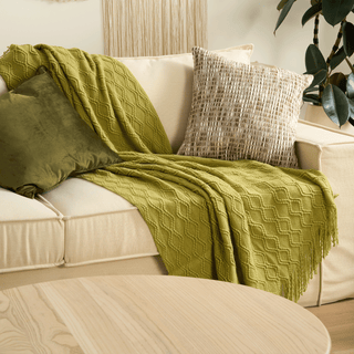 Diamond Delight Throw Blanket and Cushion Cover Set