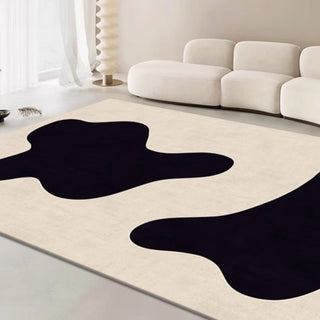 Easy Clean Rug Abstract Ink Blot Spillproof Pet-Friendly Modern Living Room Area Rug