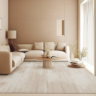 Easy Clean Rug Abstract Pattern Neutral Spillproof Pet-Friendly Living Room Large Area Rug