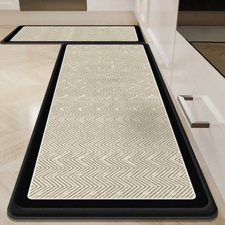 Easy Clean Rug Chevron Pattern Durable Non-Slip Pet-Friendly Modern Hallway Runner Rug